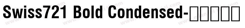 Swiss721 Bold Condensed字体转换